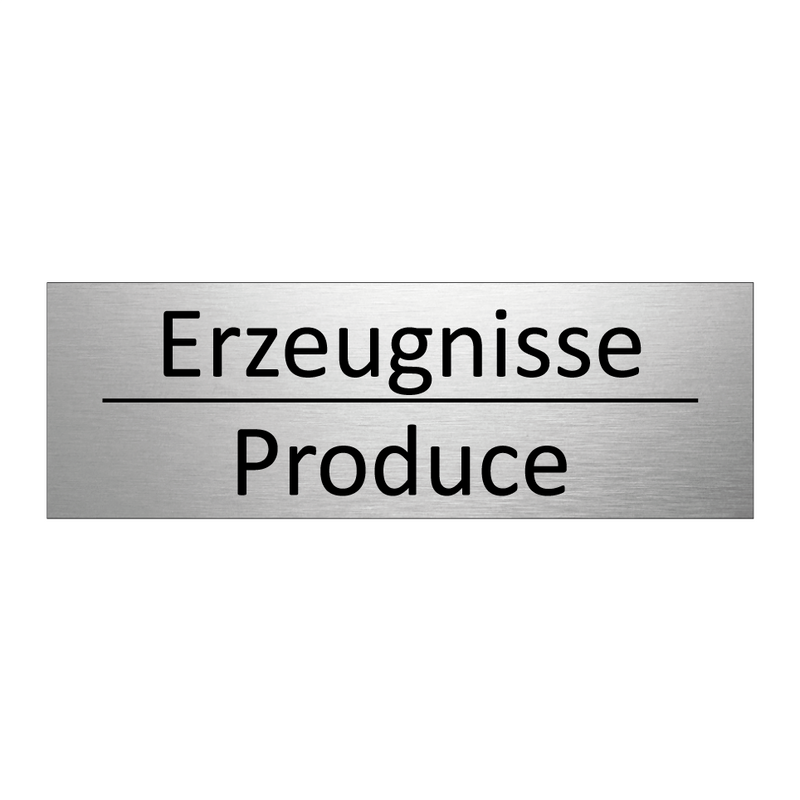 Erzeugnisse - Produce