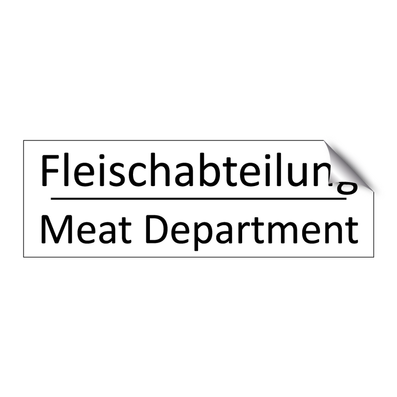 Fleischabteilung - Meat Department