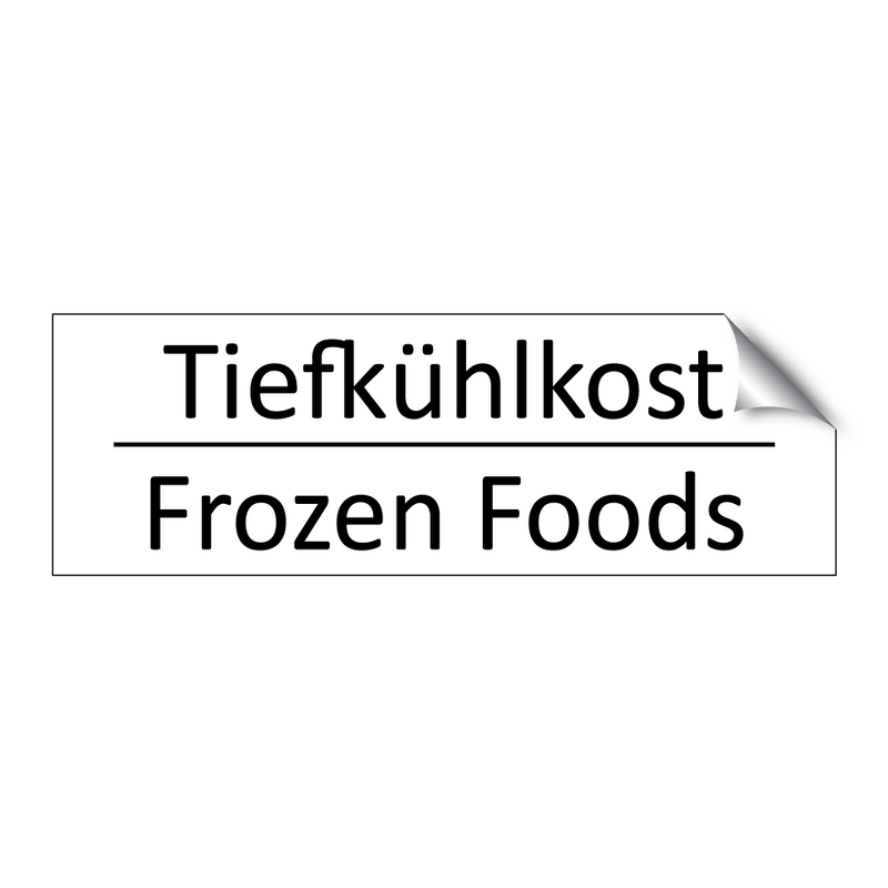 Tiefkühlkost - Frozen Foods