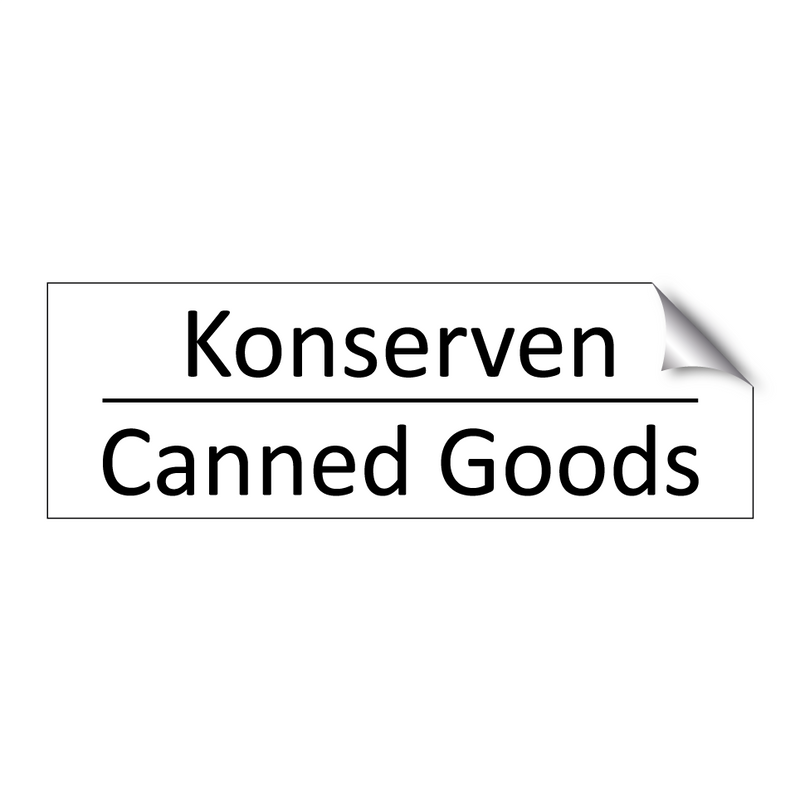 Konserven - Canned Goods