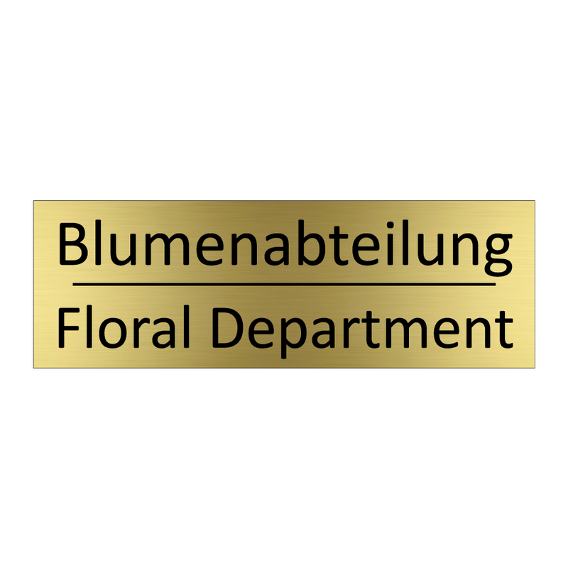 Blumenabteilung - Floral Department