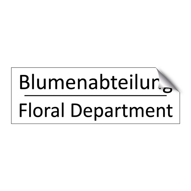 Blumenabteilung - Floral Department