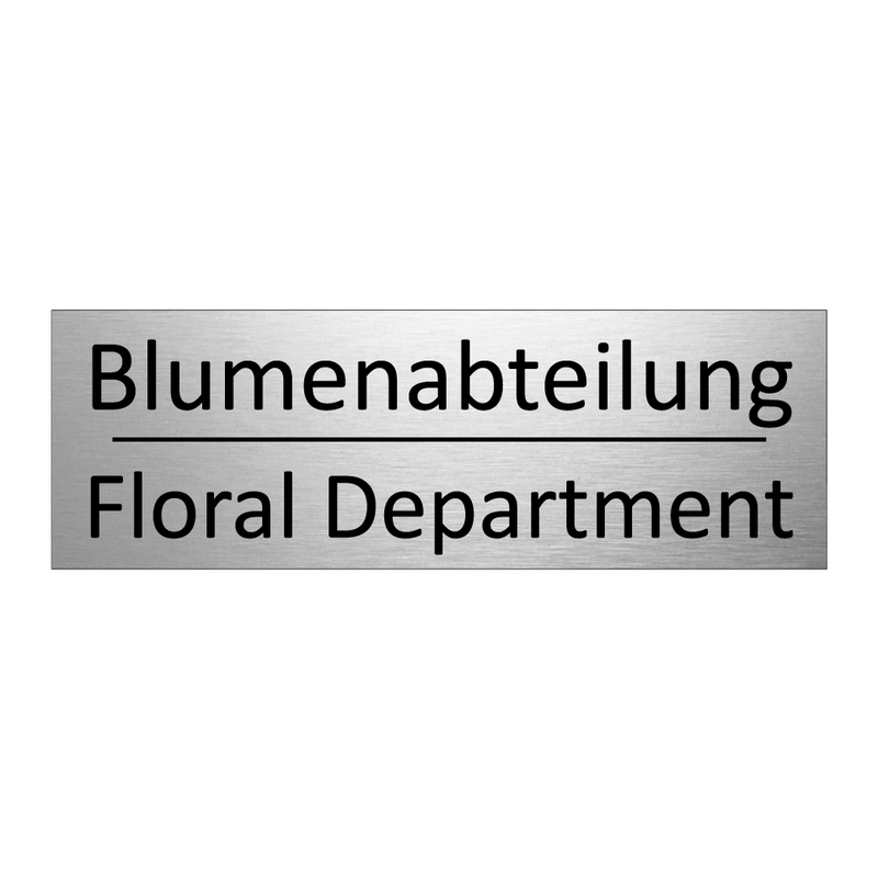 Blumenabteilung - Floral Department