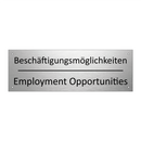 Beschäftigungsmöglichkeiten - Employment Opportunities