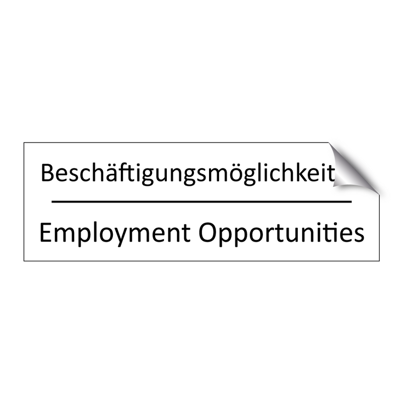 Beschäftigungsmöglichkeiten - Employment Opportunities