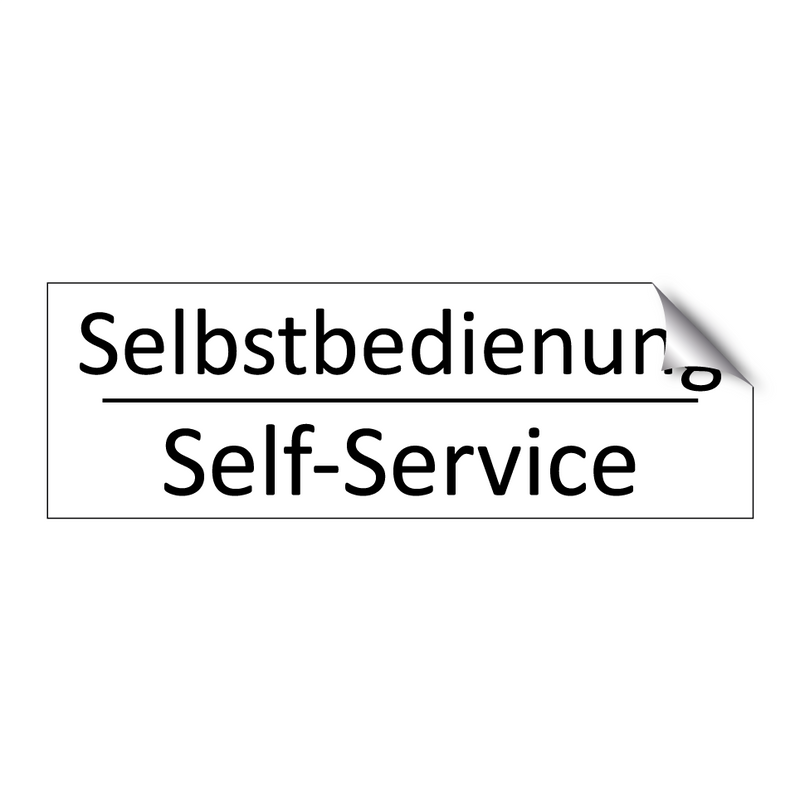 Selbstbedienung - Self-Service