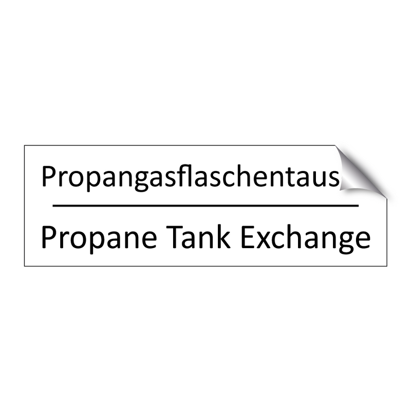 Propangasflaschentausch - Propane Tank Exchange