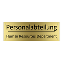 Personalabteilung - Human Resources Department
