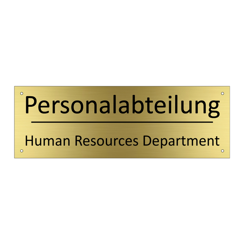 Personalabteilung - Human Resources Department