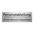Personalabteilung - Human Resources Department