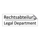 Rechtsabteilung - Legal Department