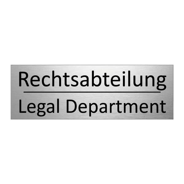 Rechtsabteilung - Legal Department