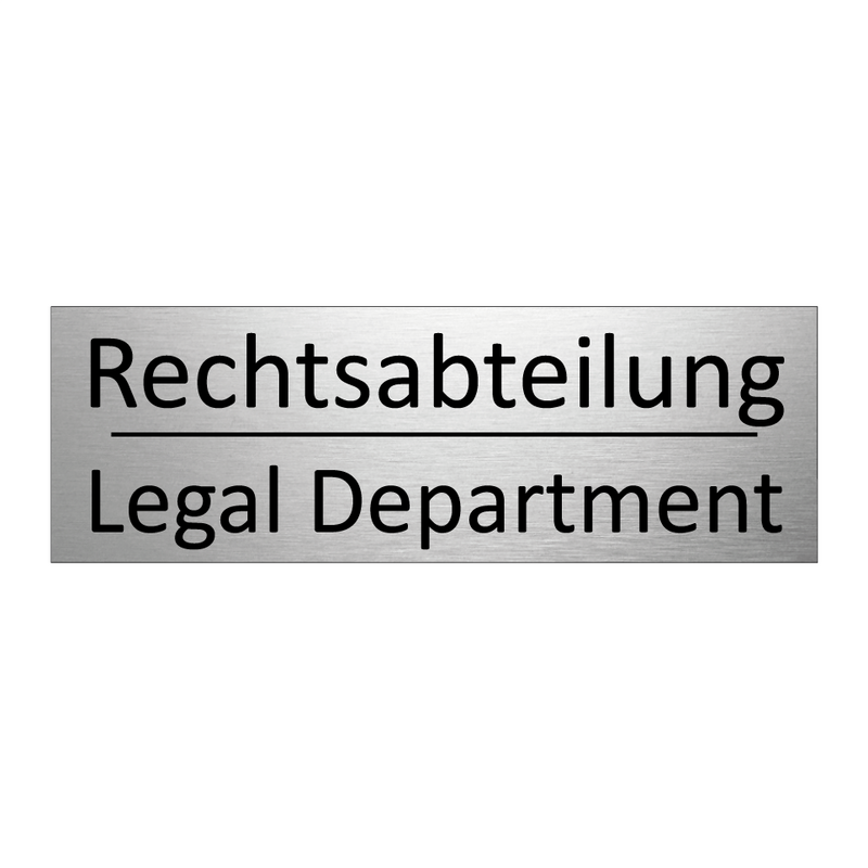 Rechtsabteilung - Legal Department