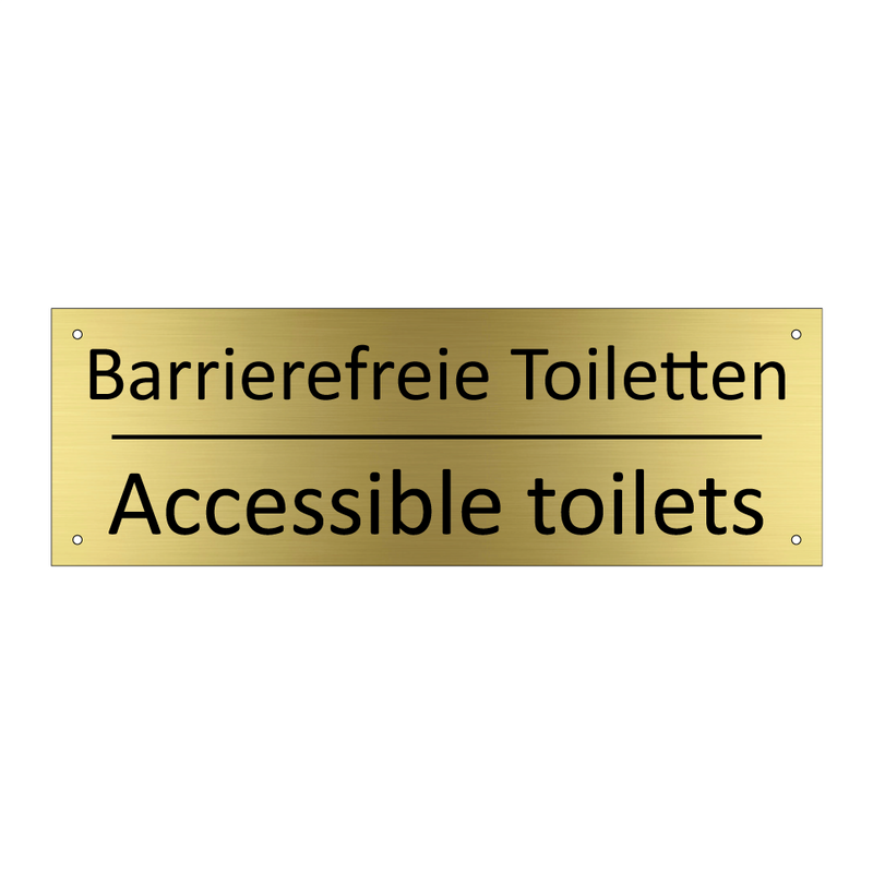 Barrierefreie Toiletten - Accessible toilets