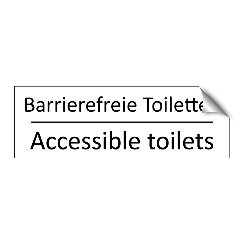 Barrierefreie Toiletten - Accessible toilets