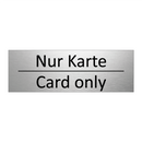 Nur Karte - Card only