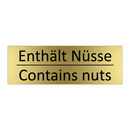 Enthält Nüsse - Contains nuts