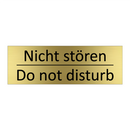 Nicht stören - Do not disturb