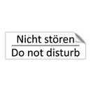 Nicht stören - Do not disturb