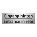 Eingang hinten - Entrance in rear