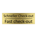 Schneller Check-out - Fast check-out