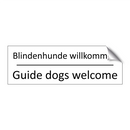 Blindenhunde willkommen - Guide dogs welcome