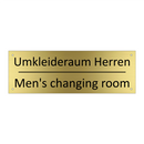 Umkleideraum Herren - Men's changing room