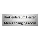 Umkleideraum Herren - Men's changing room