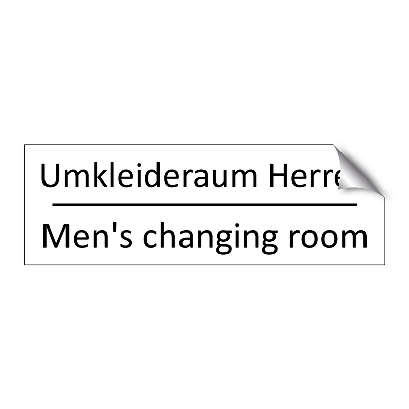 Umkleideraum Herren - Men's changing room