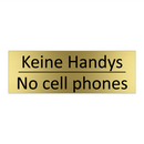 Keine Handys - No cell phones