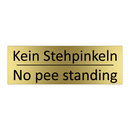 Kein Stehpinkeln - No pee standing