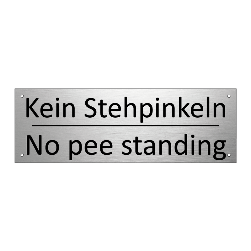 Kein Stehpinkeln - No pee standing