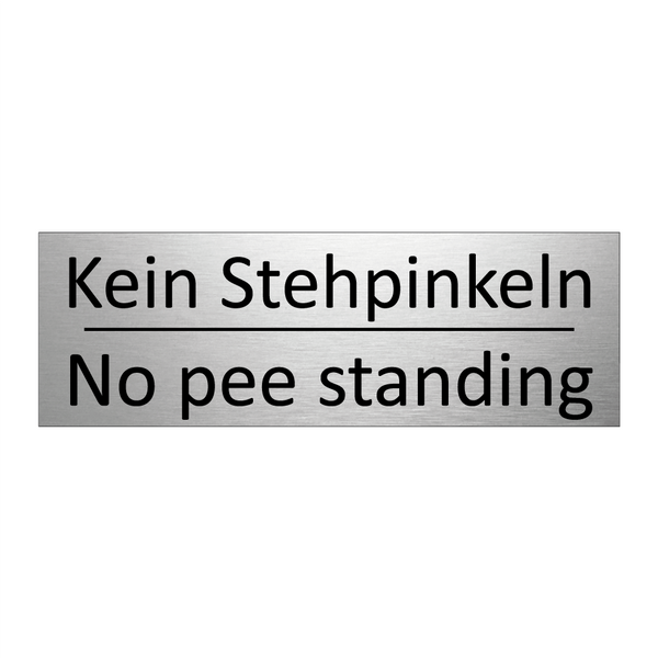 Kein Stehpinkeln - No pee standing