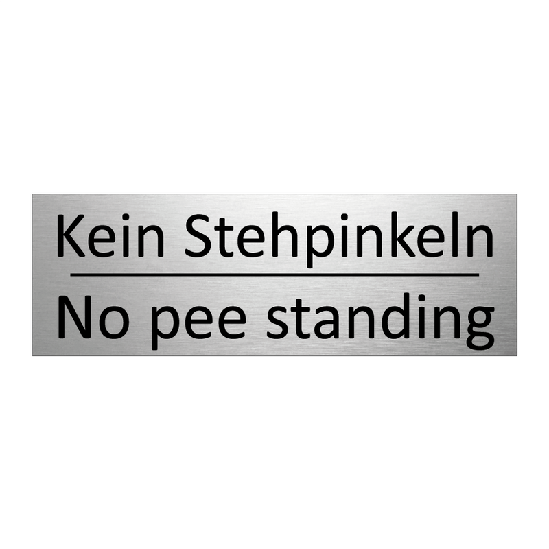 Kein Stehpinkeln - No pee standing
