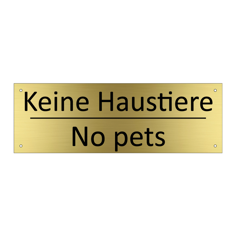 Keine Haustiere - No pets