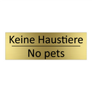 Keine Haustiere - No pets