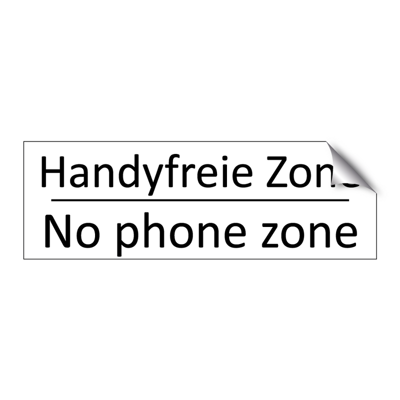 Handyfreie Zone - No phone zone