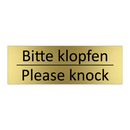 Bitte klopfen - Please knock