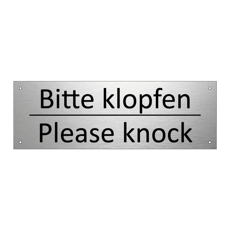 Bitte klopfen - Please knock