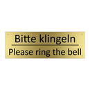 Bitte klingeln - Please ring the bell