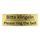 Bitte klingeln - Please ring the bell