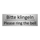 Bitte klingeln - Please ring the bell