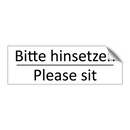 Bitte hinsetzen - Please sit