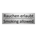 Rauchen erlaubt - Smoking allowed