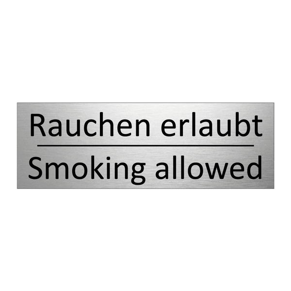 Rauchen erlaubt - Smoking allowed
