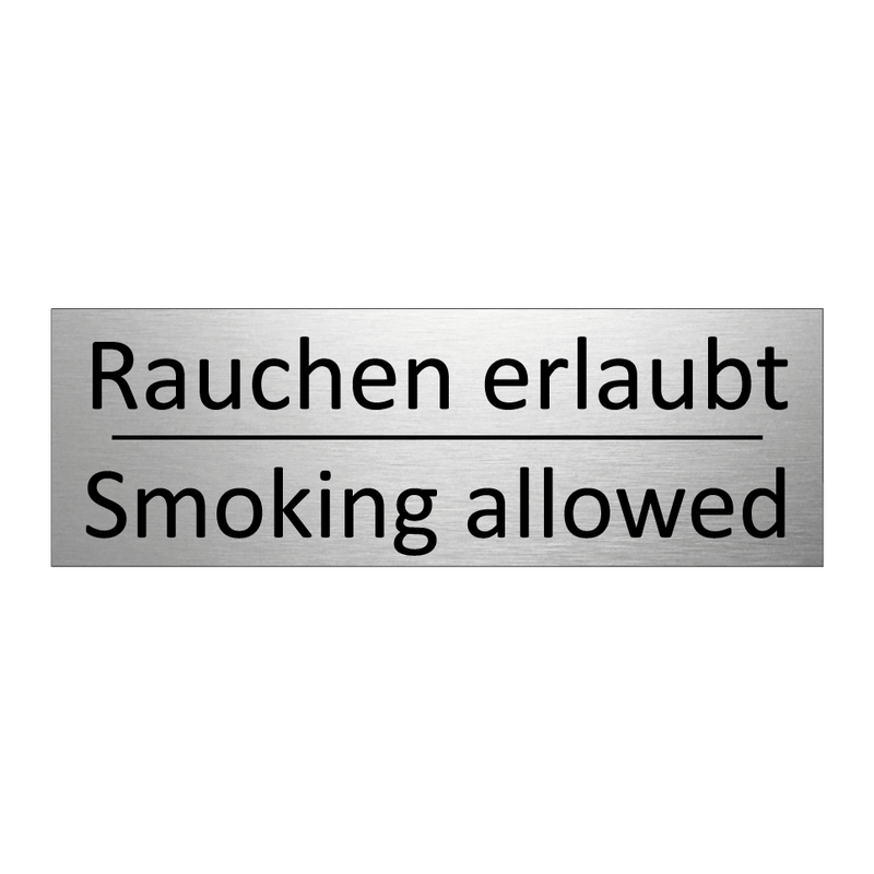 Rauchen erlaubt - Smoking allowed