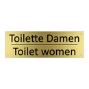 Toilette Damen - Toilet women