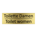 Toilette Damen - Toilet women