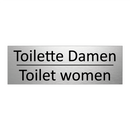 Toilette Damen - Toilet women