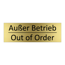 Außer Betrieb - Out of Order